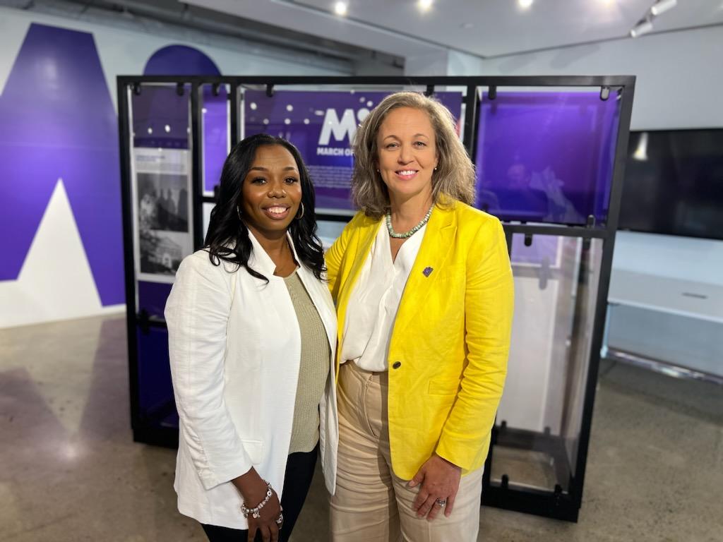 Iaishia Smith and March of Dimes President and CEO Dr. Elizabeth Cherot
